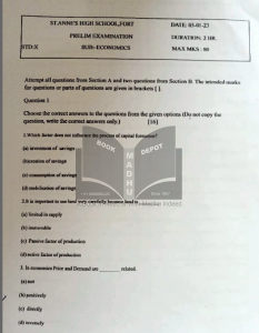 st annes fort Economics prelim